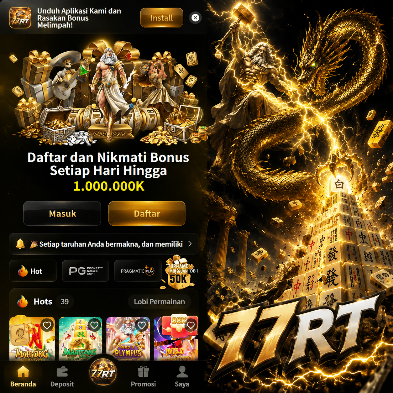 77RT - 77rt Pilihan Game PG Soft untuk Penggemar Slot Online